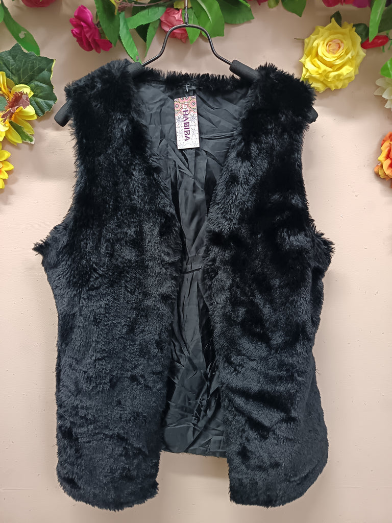 Midnight Luxe Fur Vest