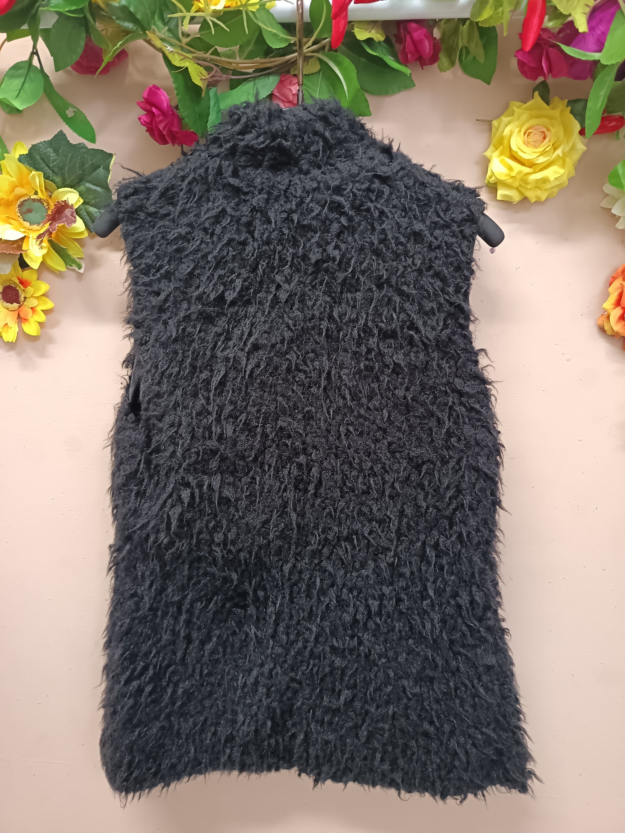 Midnight Shag Faux Fur Vest