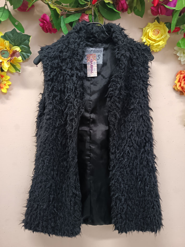 Midnight Shag Faux Fur Vest