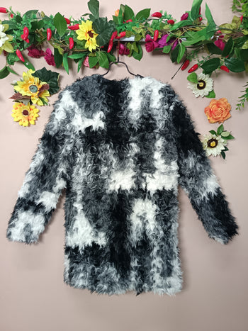 Marble Faux Fur Jacket