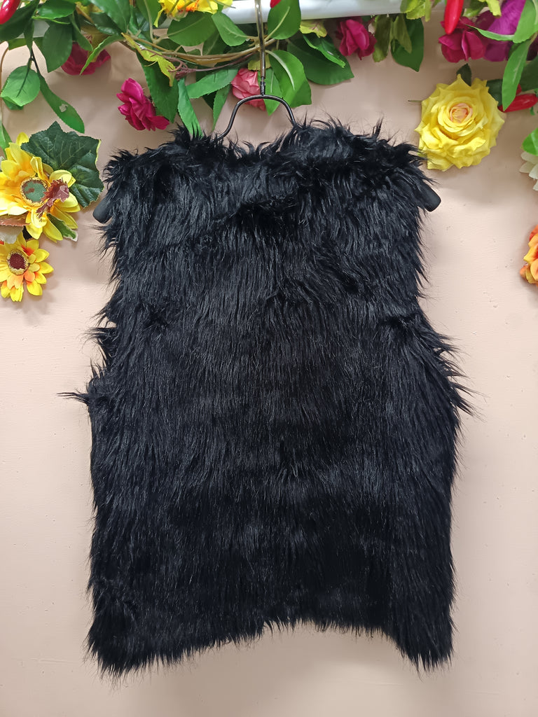 Midnight Rebel Faux Fur Vest