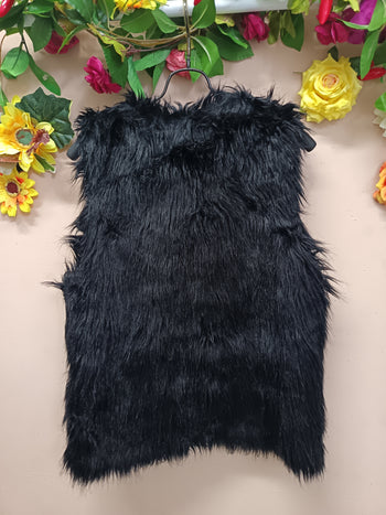 Midnight Rebel Faux Fur Vest