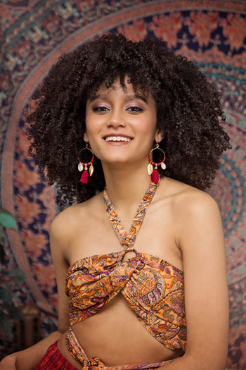 Hoop Feather Earings