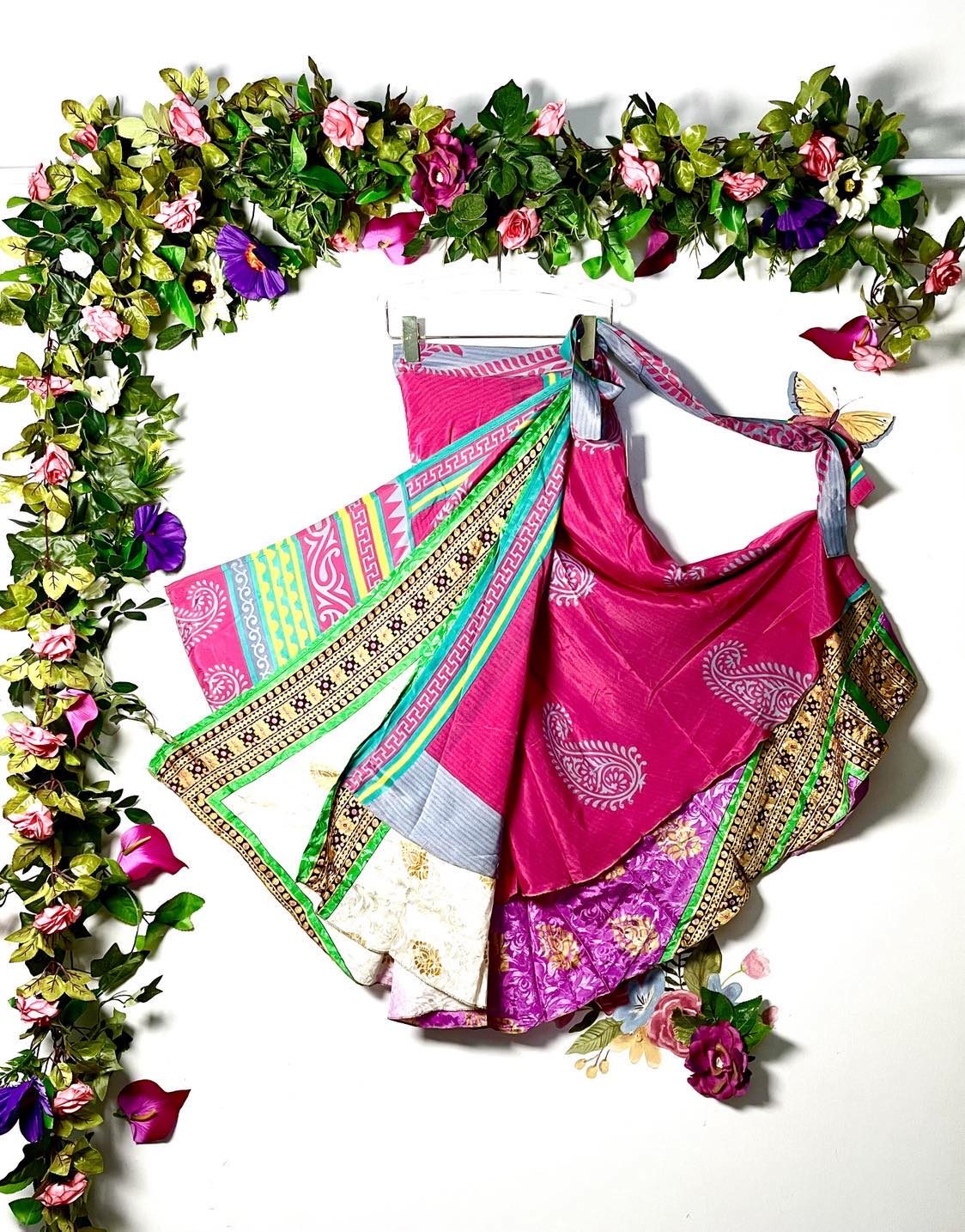 Follow Your Soul Reversible Sari Wrap Skirt