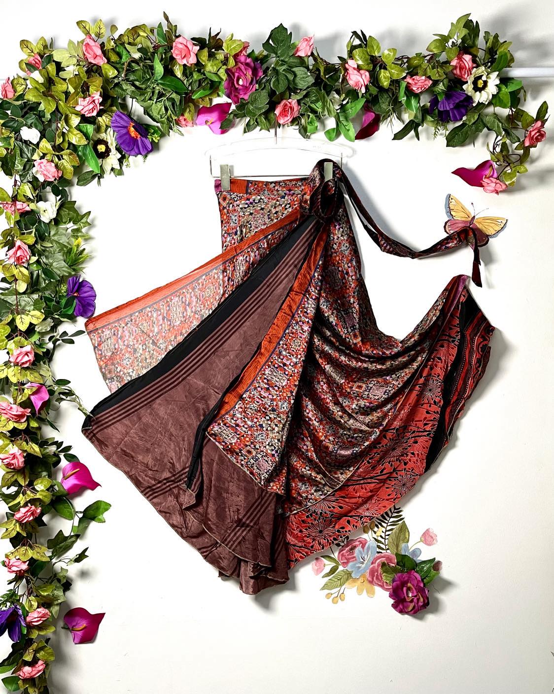 Follow Your Soul Reversible Sari Wrap Skirt