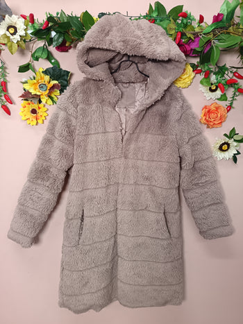 Soft Taupe Paneled  Winter Jacket