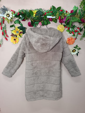 Soft Taupe Paneled  Winter Jacket