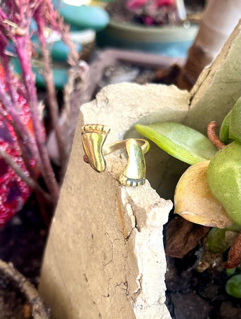 Golden Feet Ring