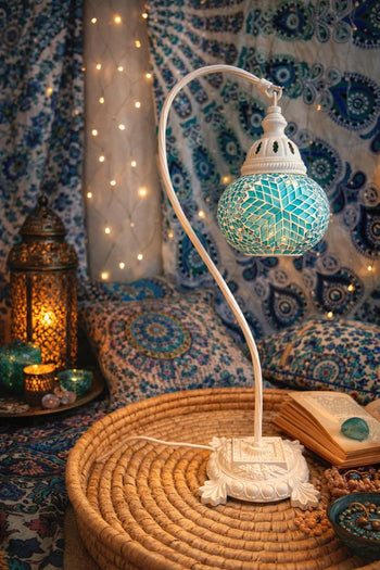 Turquoise Swan Lamp