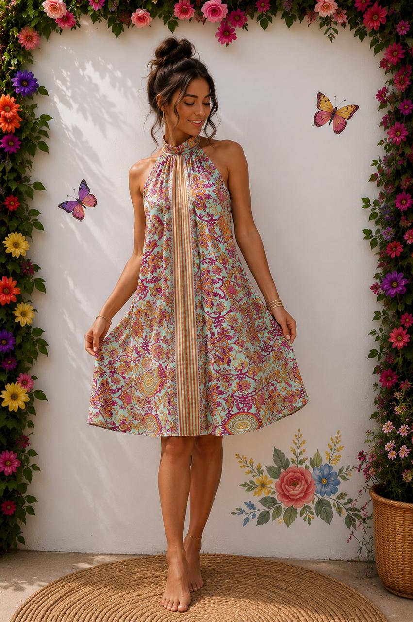 Silk & Soul Midi Muse Halter Dress