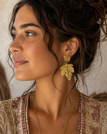 Anatoli Brushed  Gold Earings