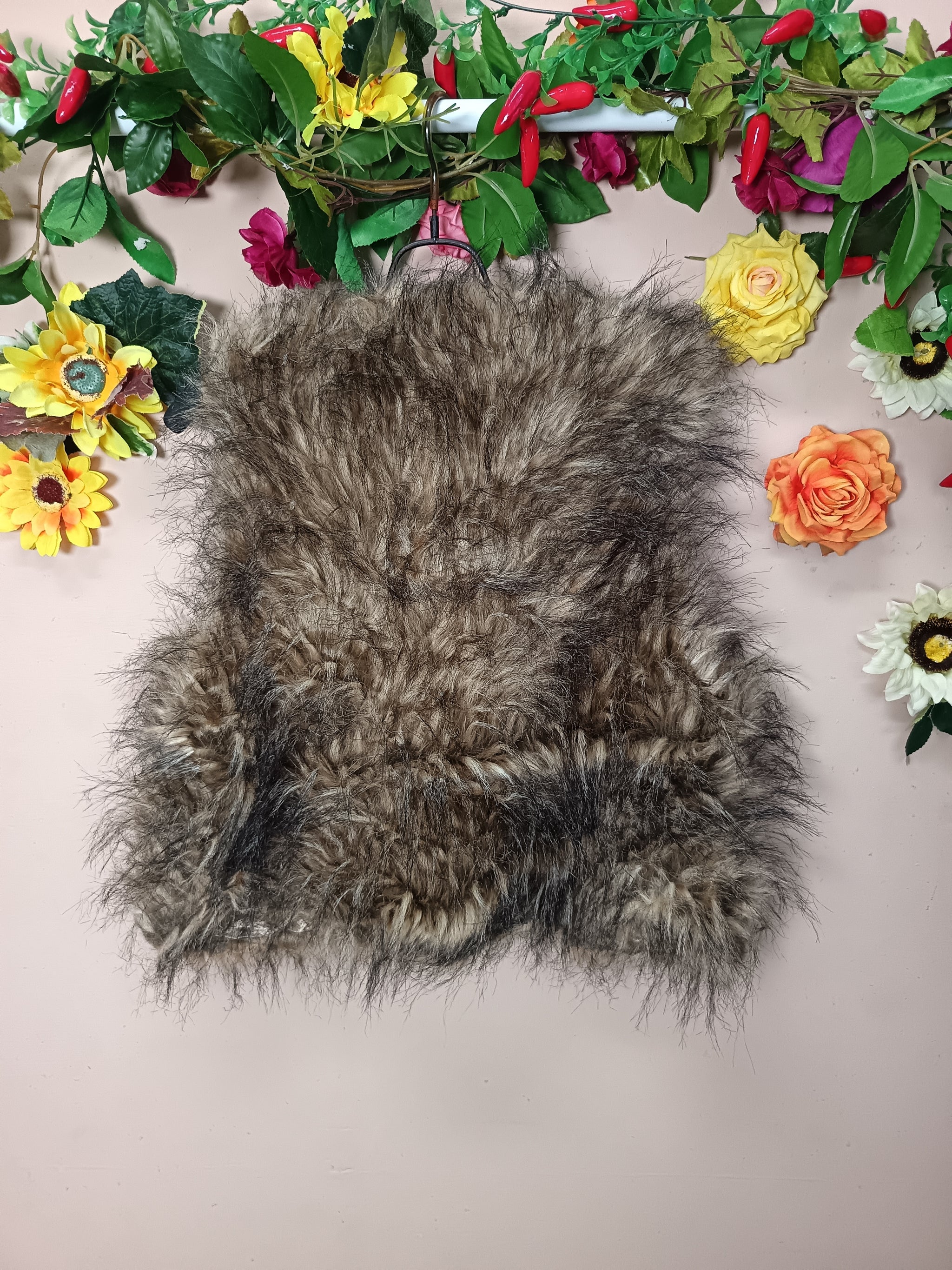 Wild Earth Faux Fur Crop Vest