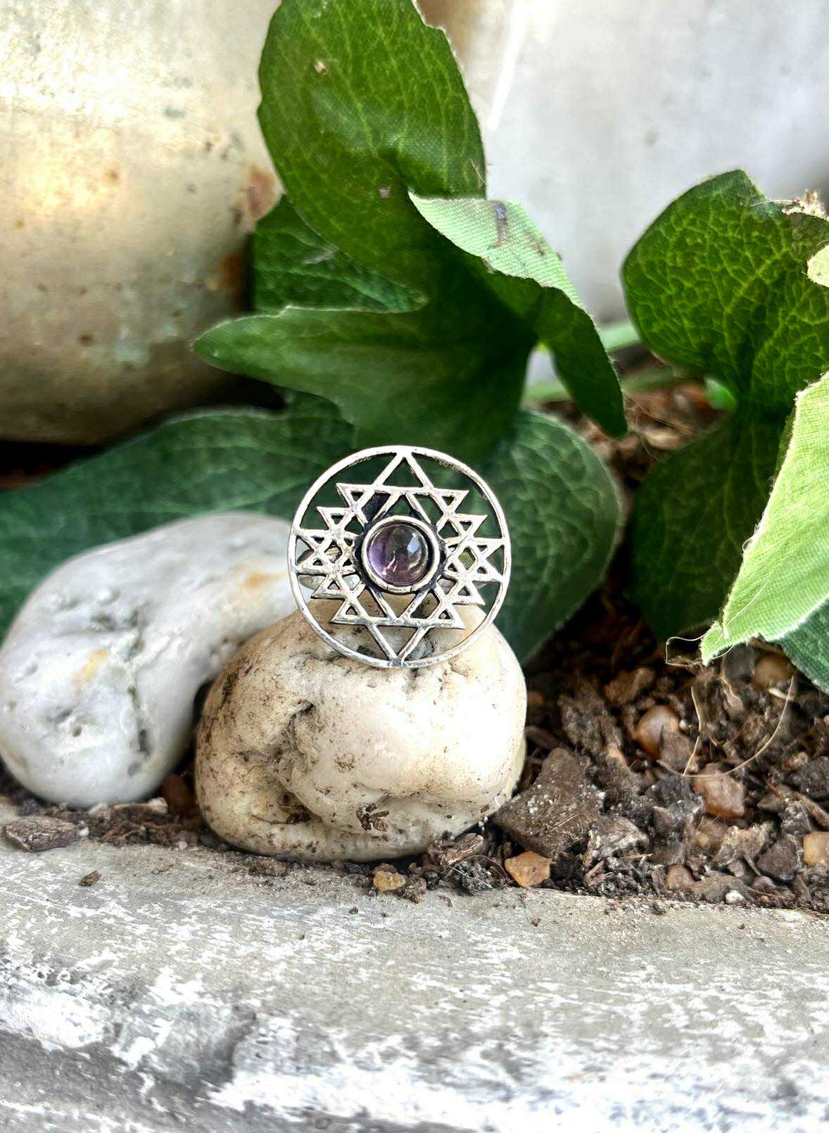 Sacred Star Mandala Ring