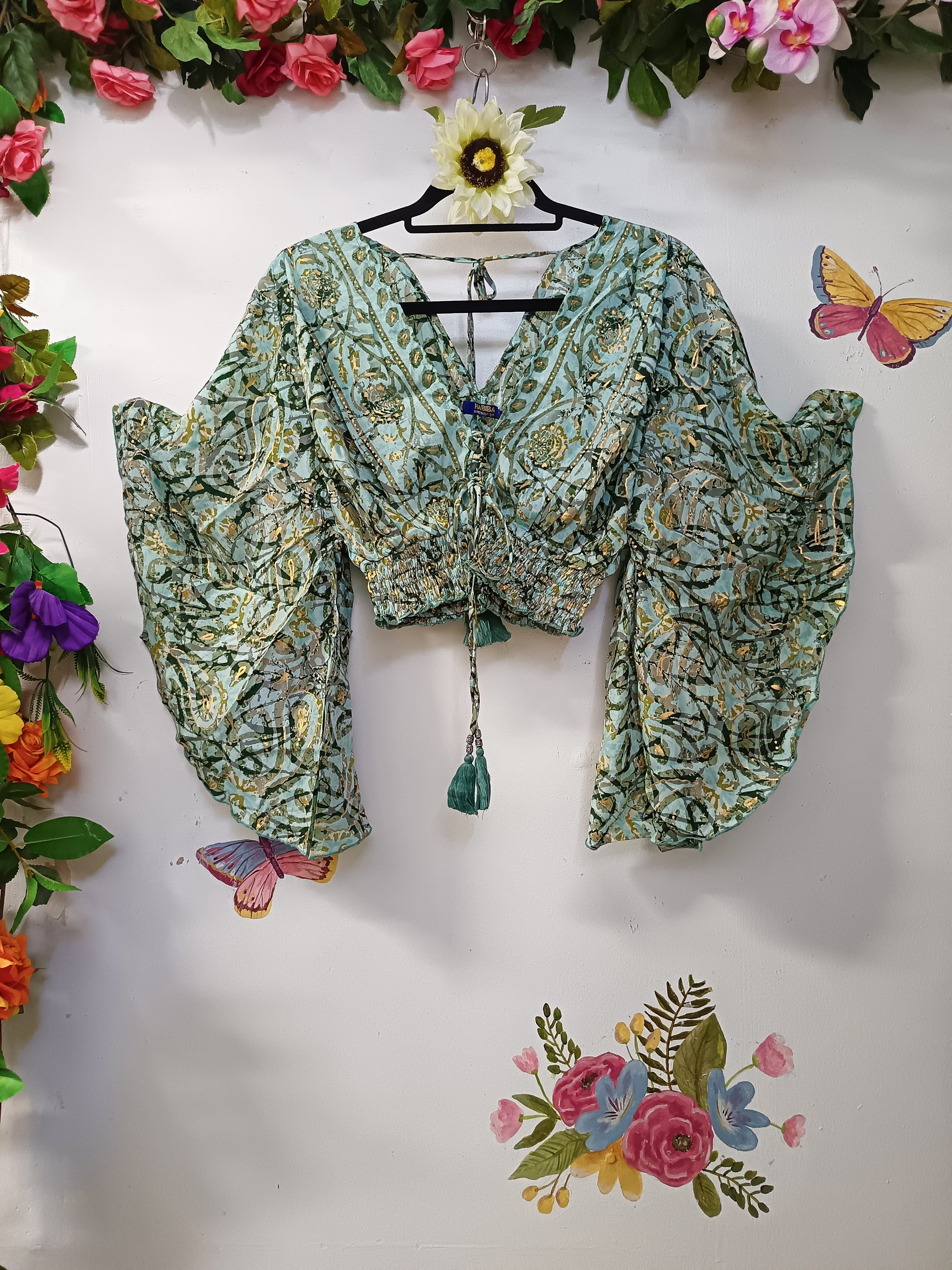 Silk & Soul Butterfly Crop Top