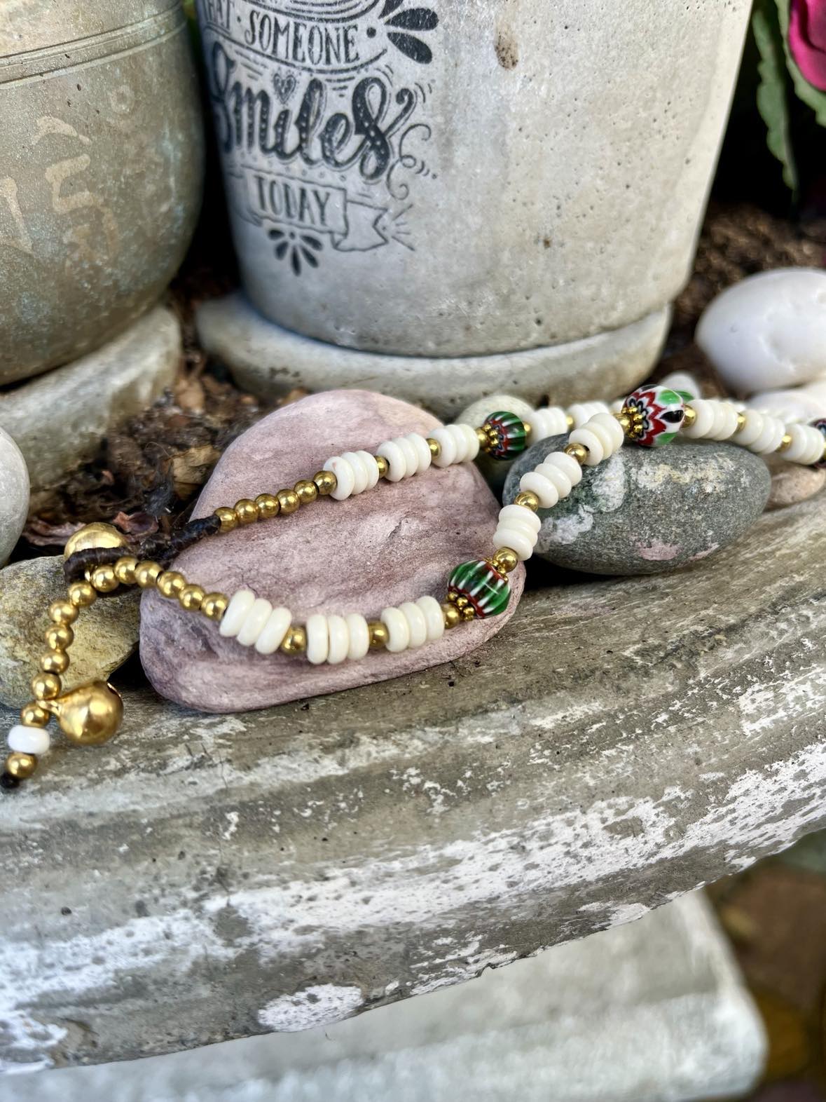 Beaded Cowrie Anklet