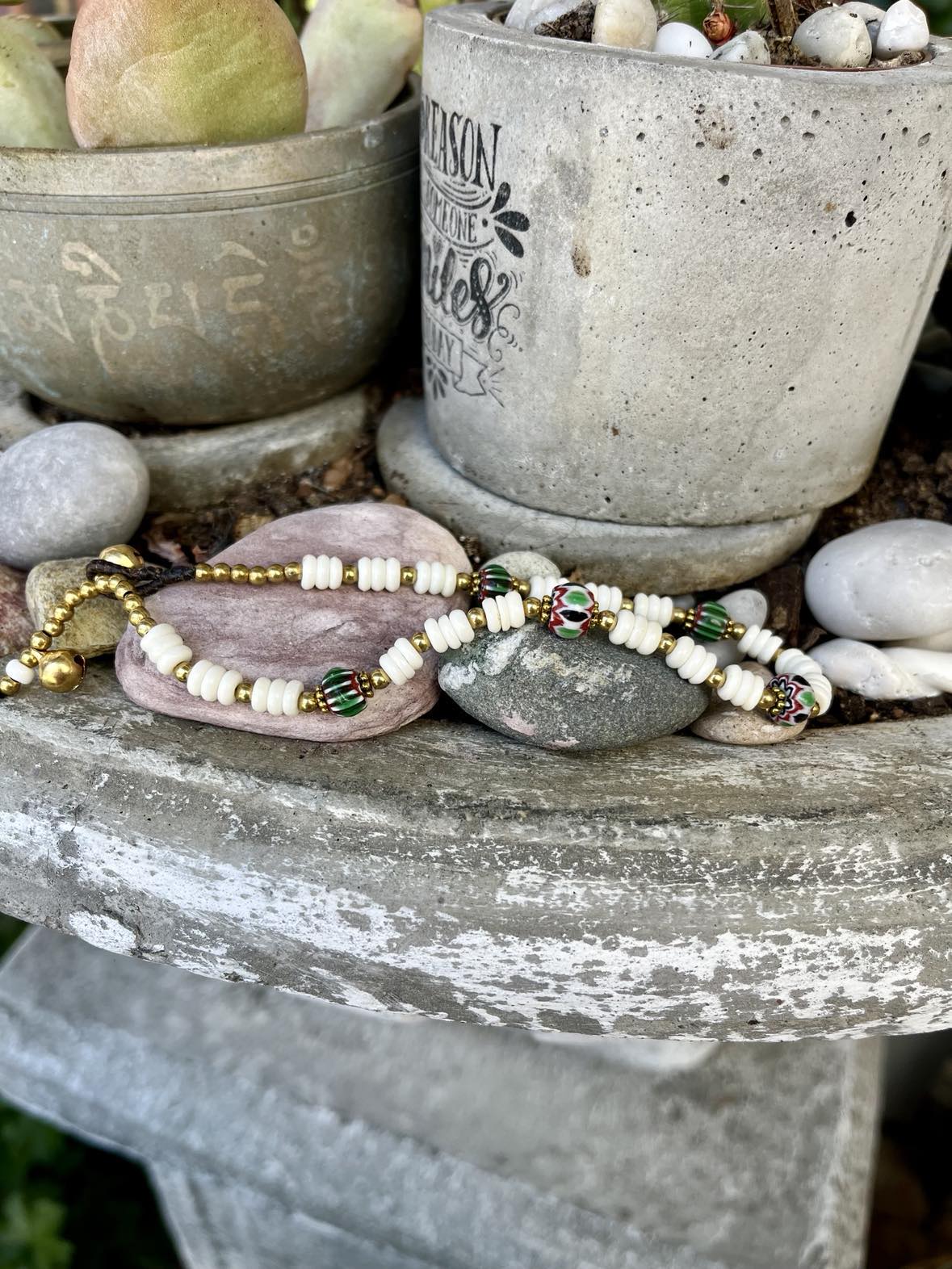 Beaded Cowrie Anklet