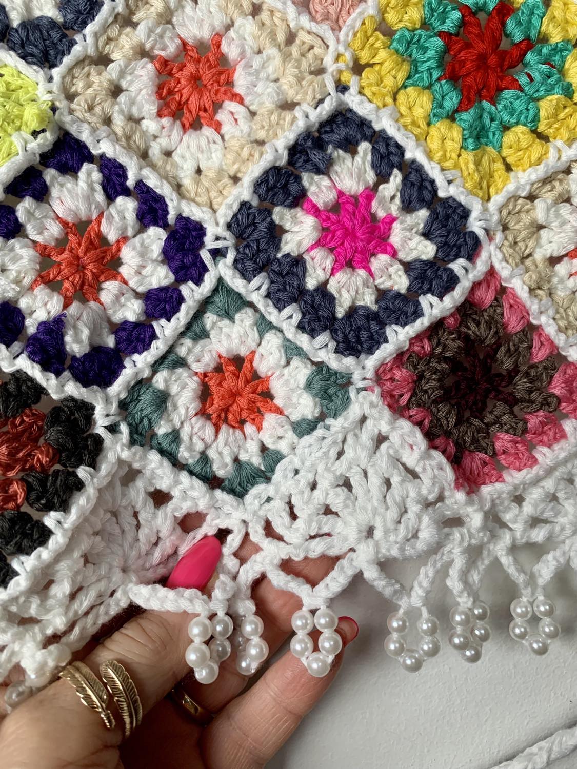 Colourful Crochet Bib Top