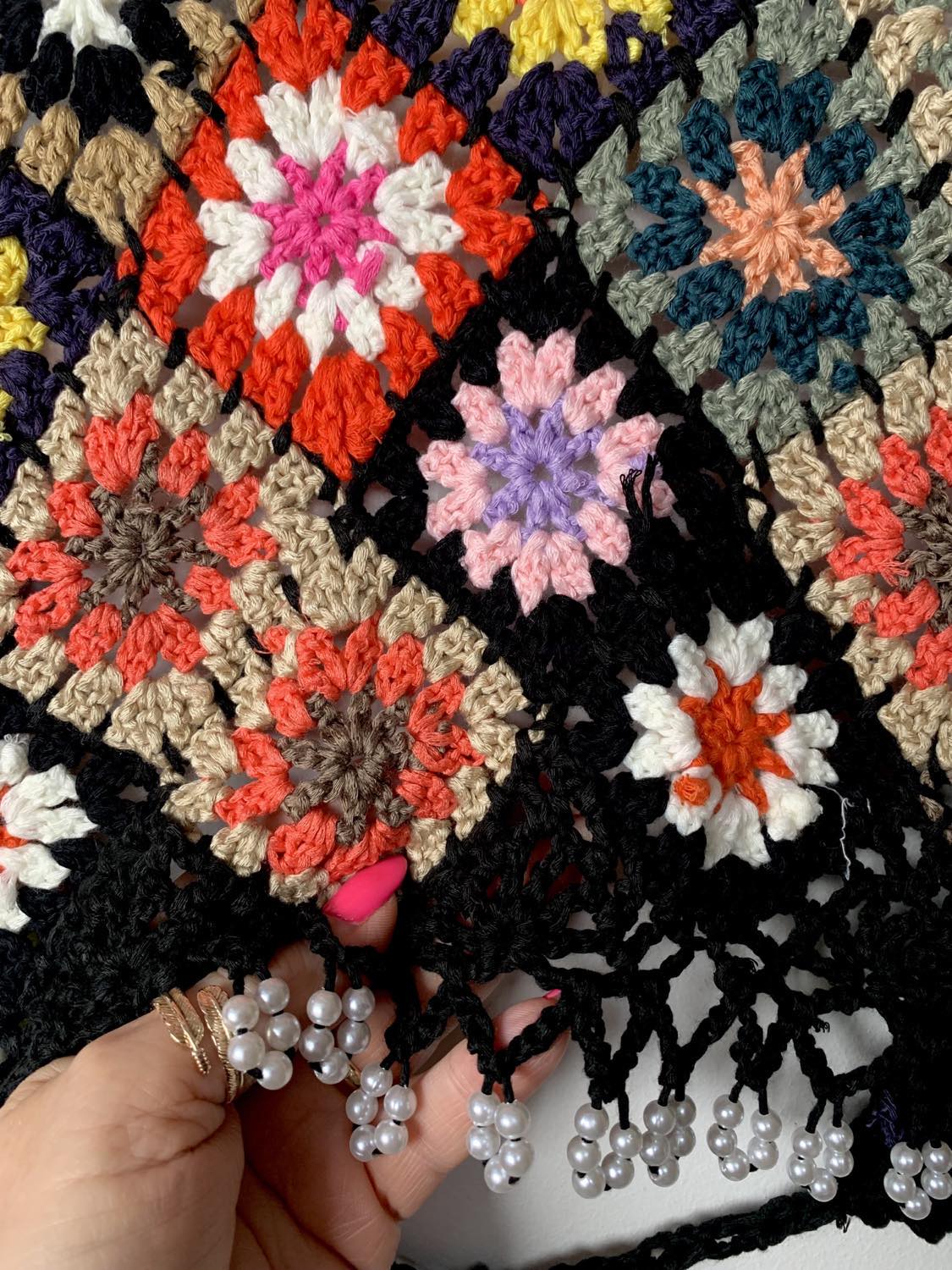 Colourful Crochet Bib Top