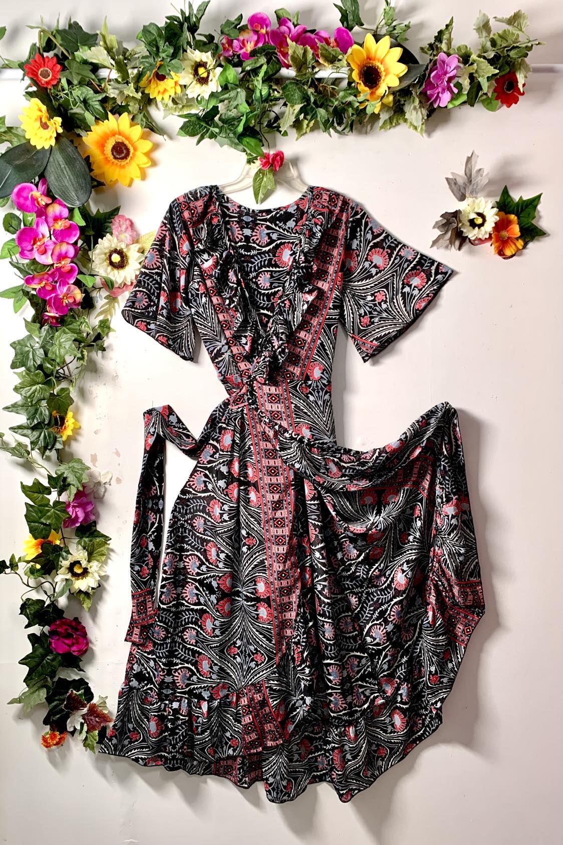 silk dress in spanish 1930s Vintage Spanish Silk Embroidered Medieval Style Gown silkinly