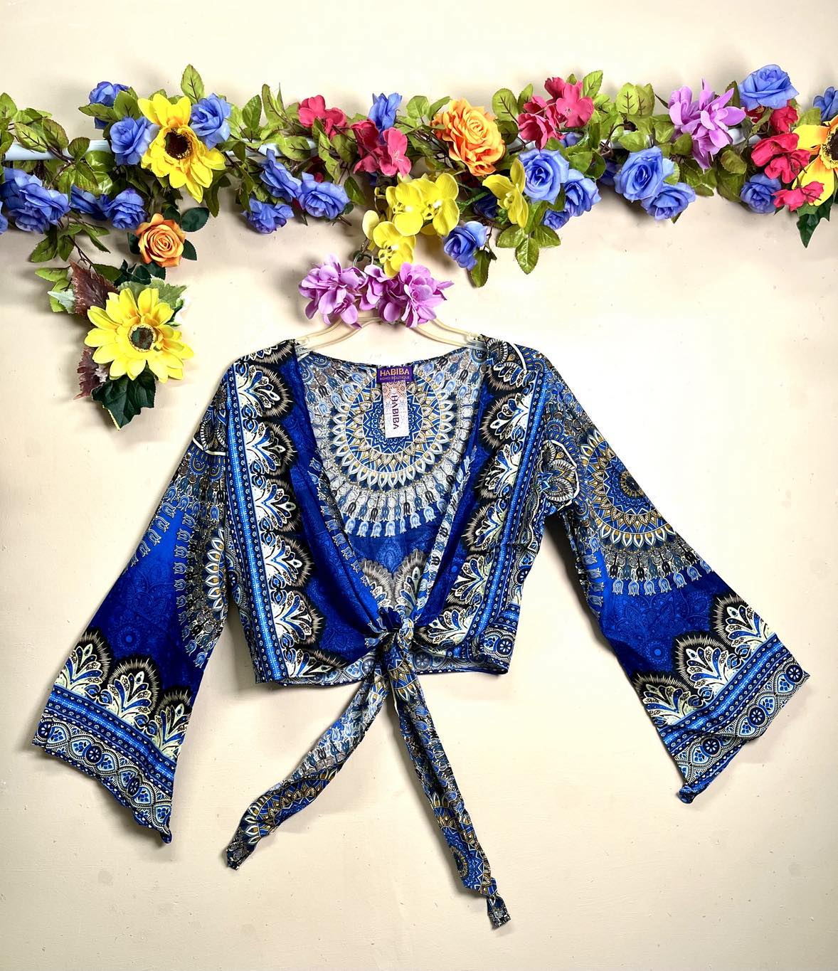 Thai Bell-Sleeve Wrap Top