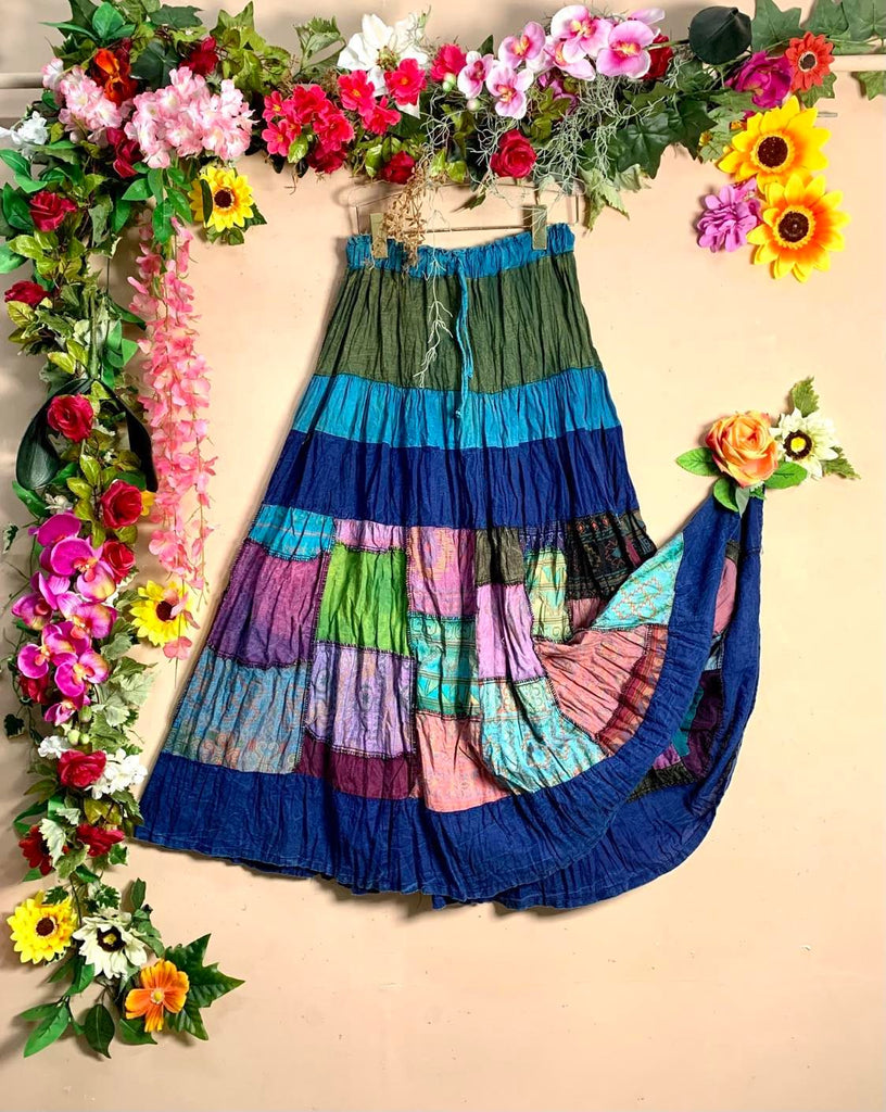 Hmong Gypsy Patchwork Skirt Habiba Boho Boutique