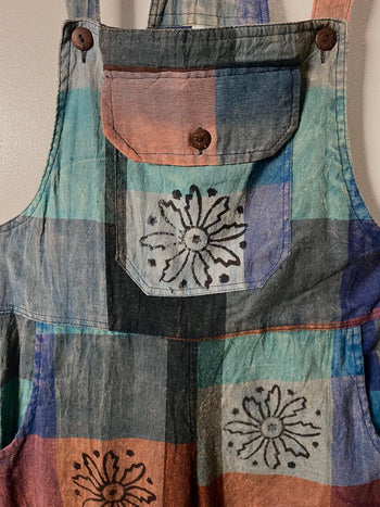 Boho Patchwork Dungarees XL