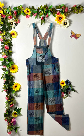 Boho Patchwork Dungarees XL