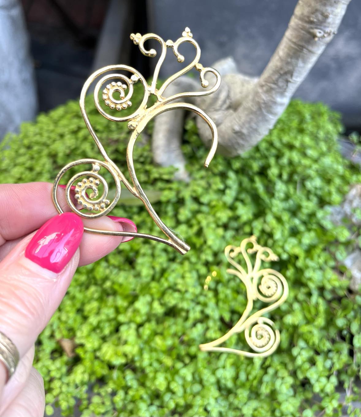 Brass Twirl Pixie Cuff