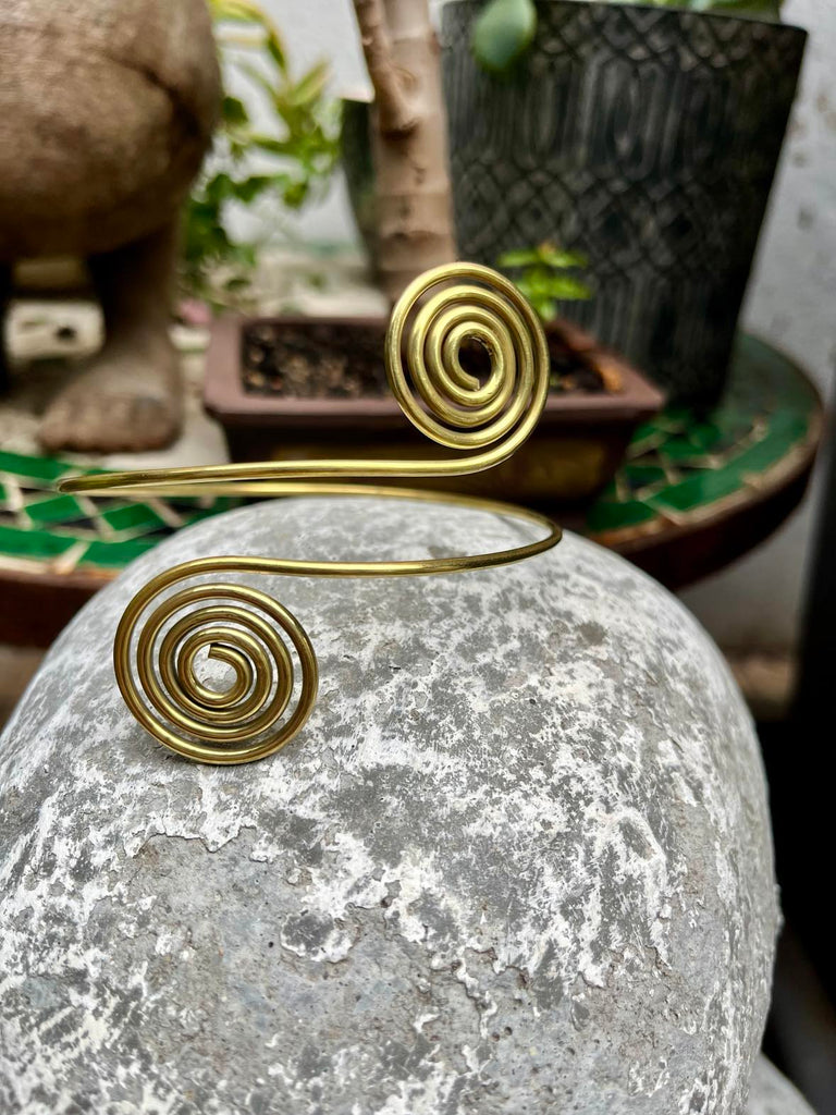 Brass Arm Bangle Spiral