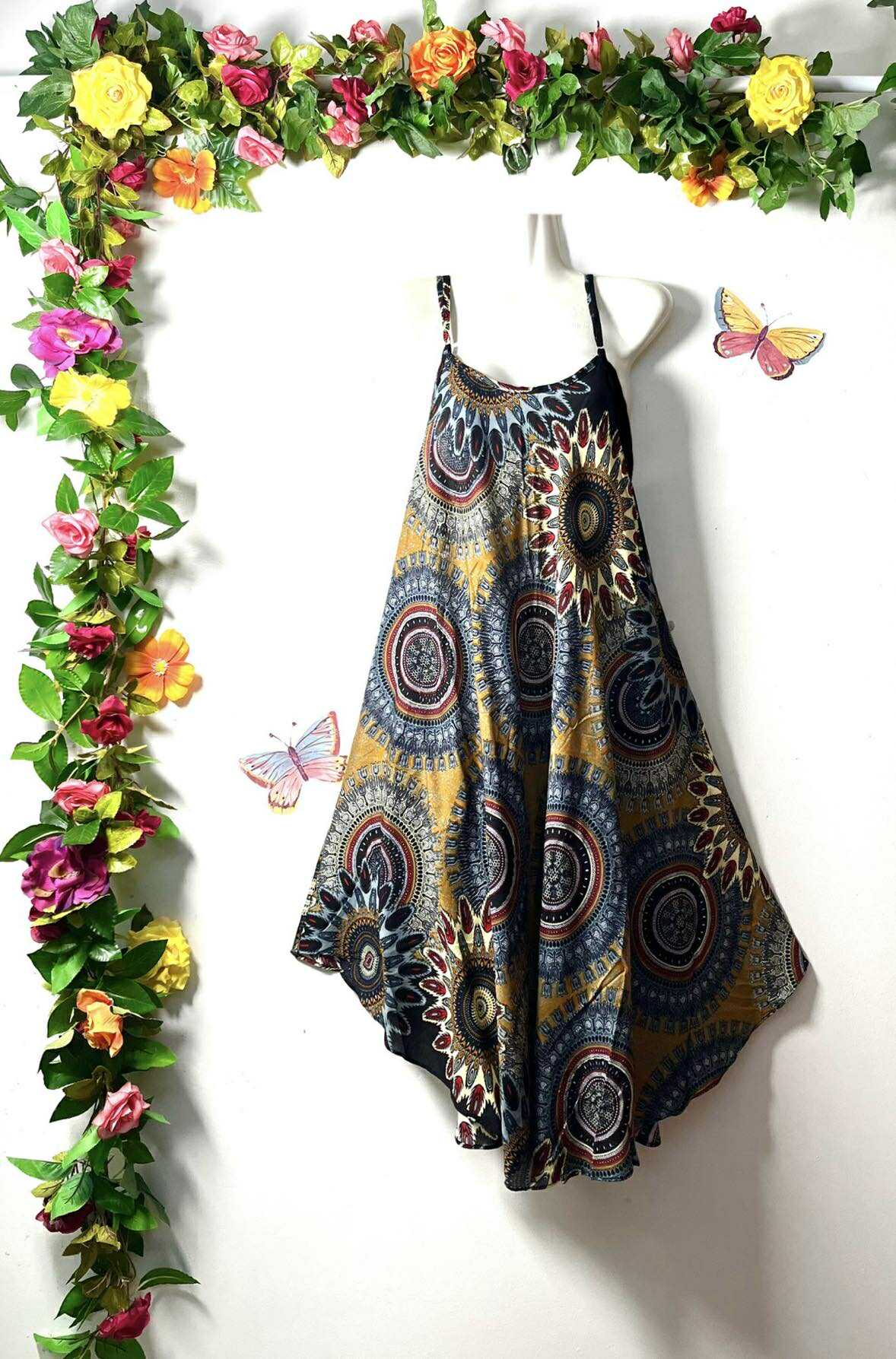 Thai Mandala Splash Swing Dress
