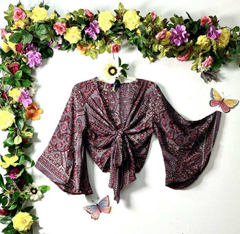 Buttersilk Butterfly Wrap Top