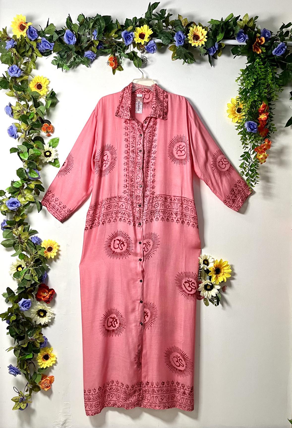 Prayer Long Button Dress