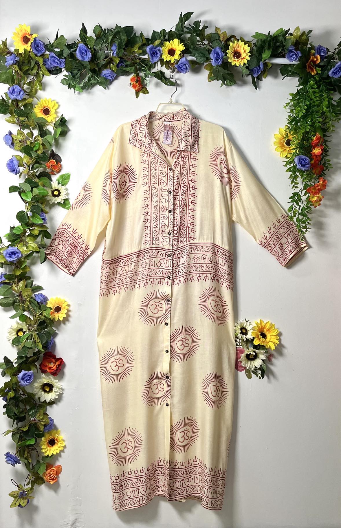 Prayer Long Button Dress