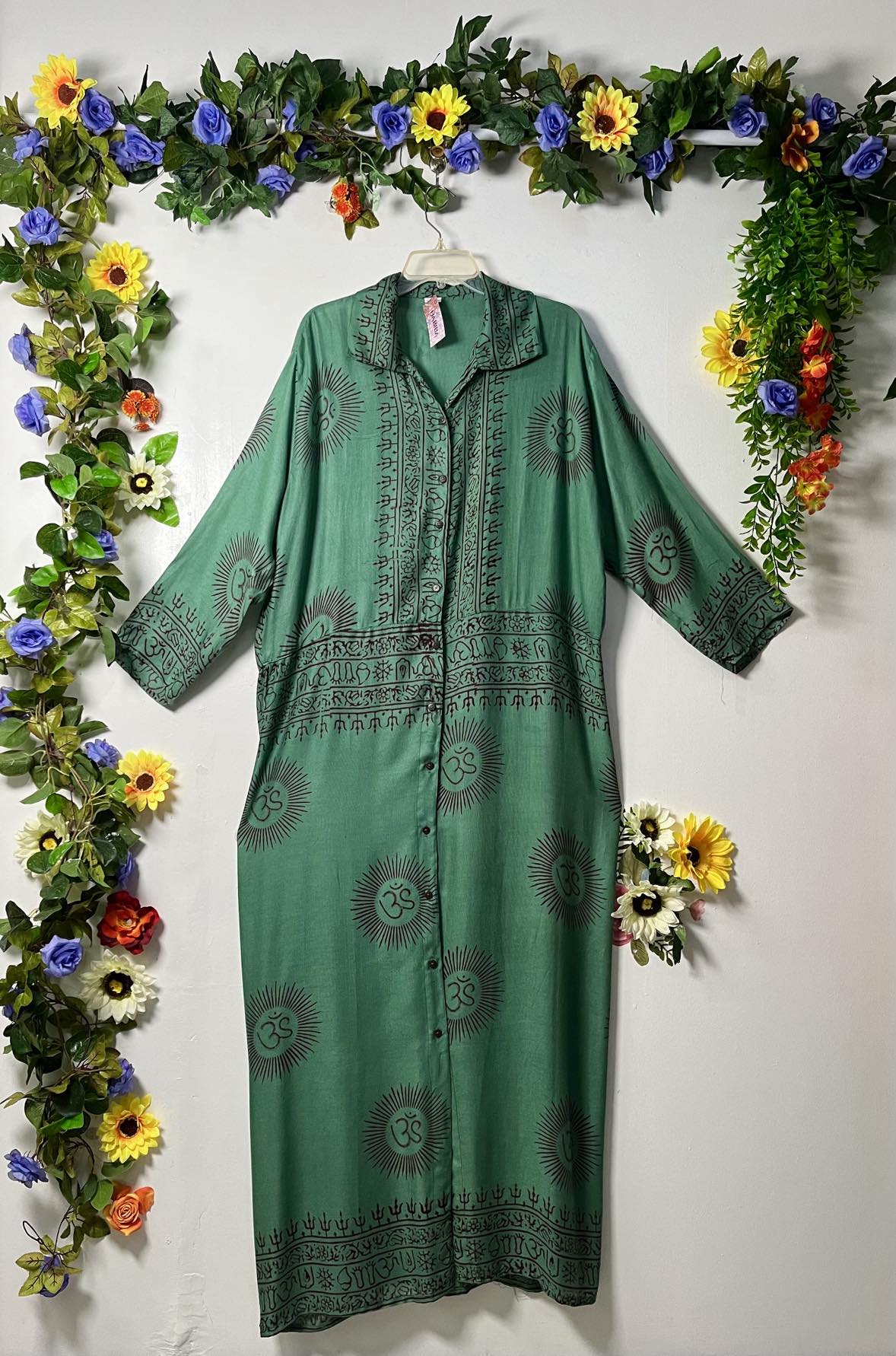 Prayer Long Button Dress