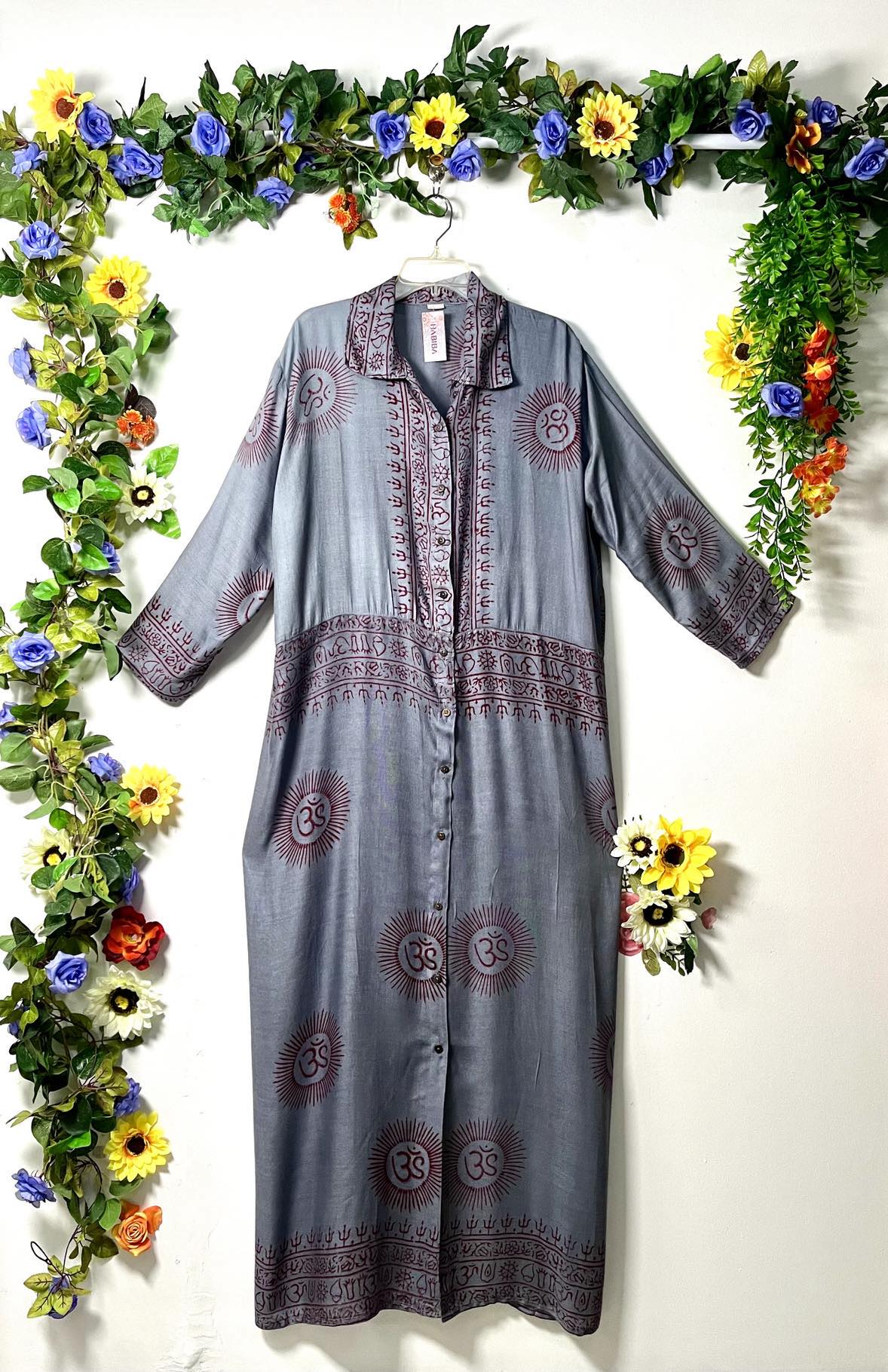 Prayer Long Button Dress