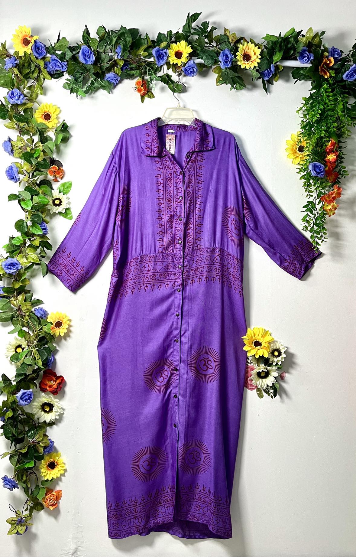 Prayer Long Button Dress