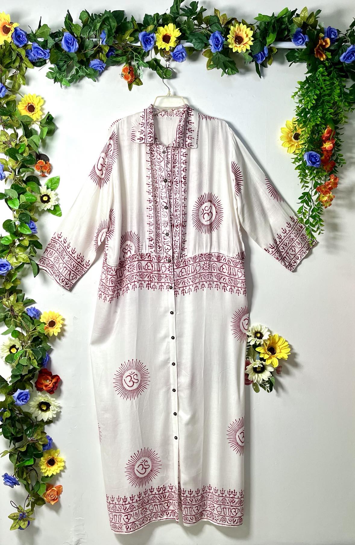 Prayer Long Button Dress