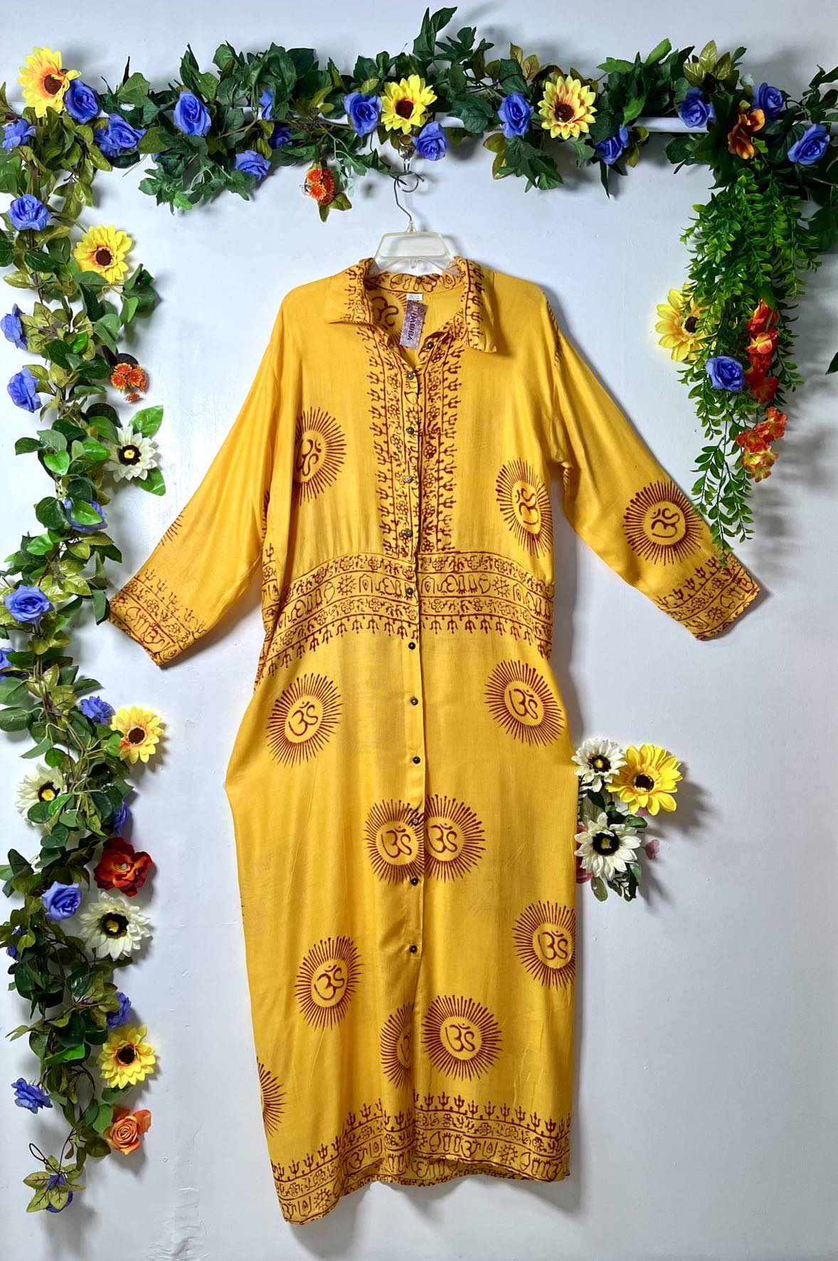 Prayer Long Button Dress