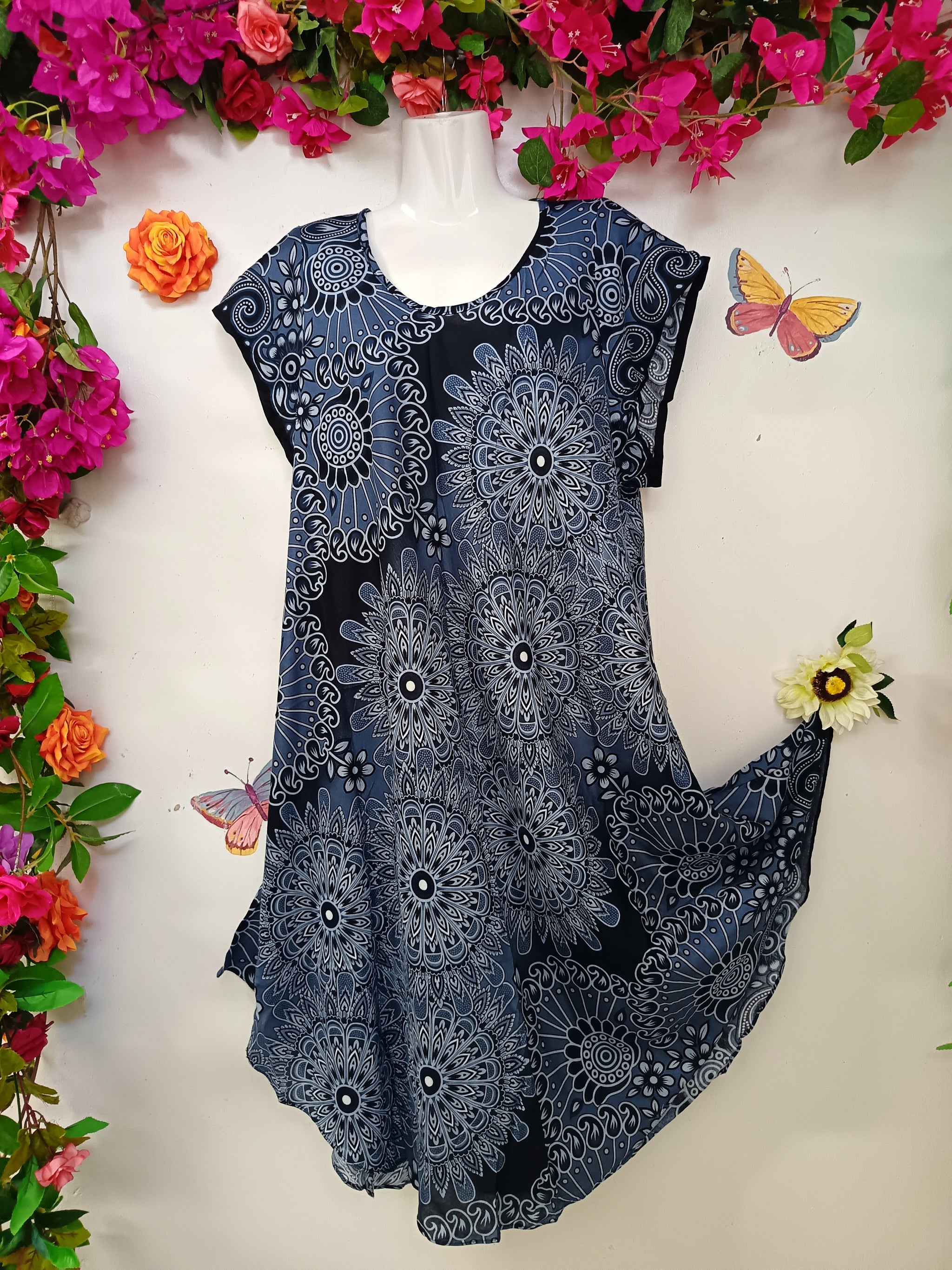 Thai Boho Dress Short Sleeve