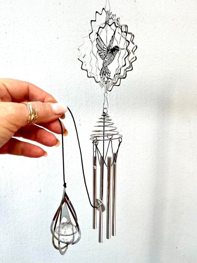 Silver Chimes Wind Spinner