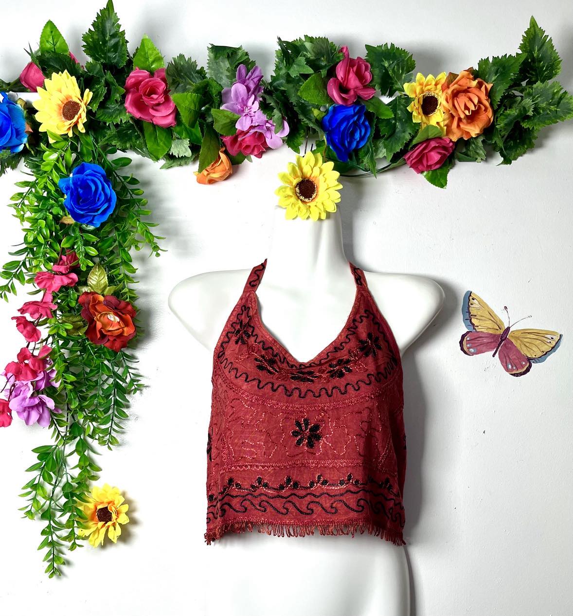 Indie Embroidered Choli Top