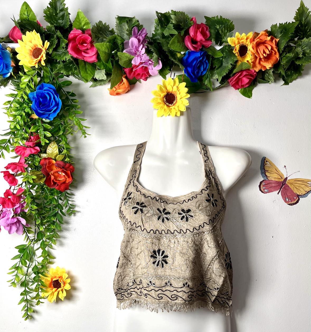 Indie Embroidered Choli Top