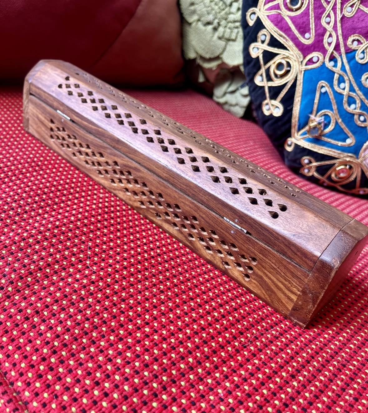 Wooden Coffin Incense Holder