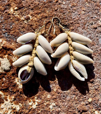 Cowrie Cluster Earings