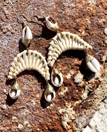 Cowrie Weave Earings