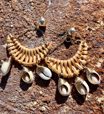 Cowrie Weave Earings