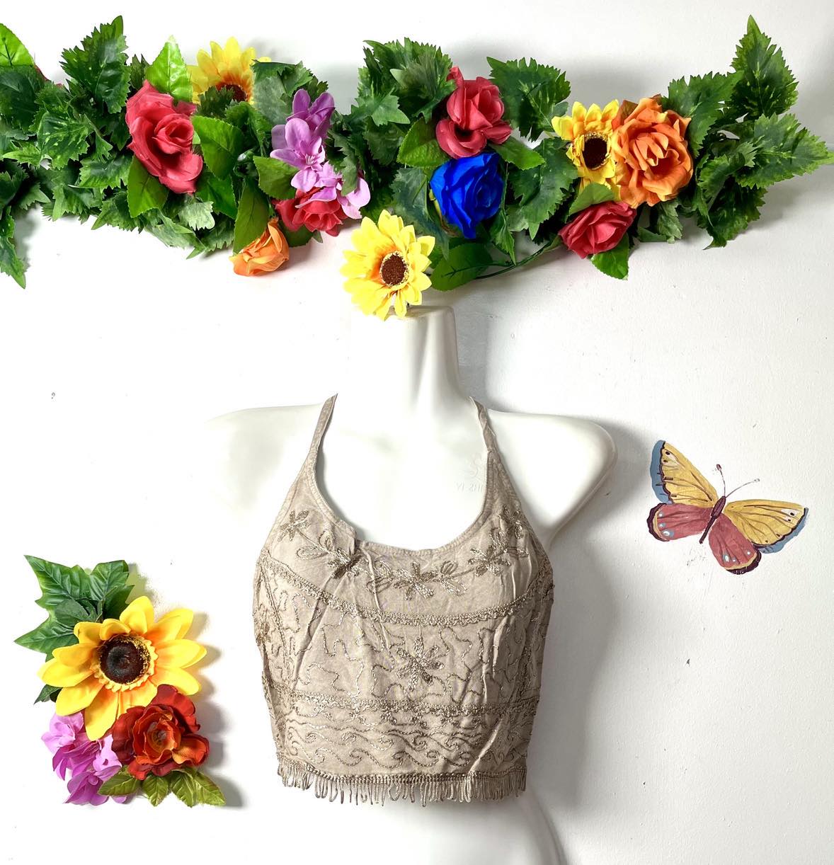 Indie Embroidered Crop Top