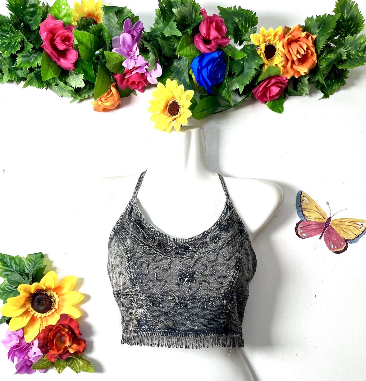 Indie Embroidered Crop Top