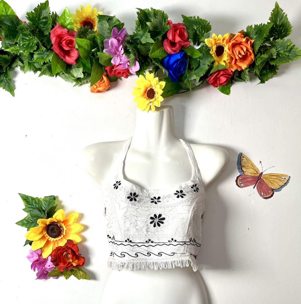 Indie Embroidered Crop Top