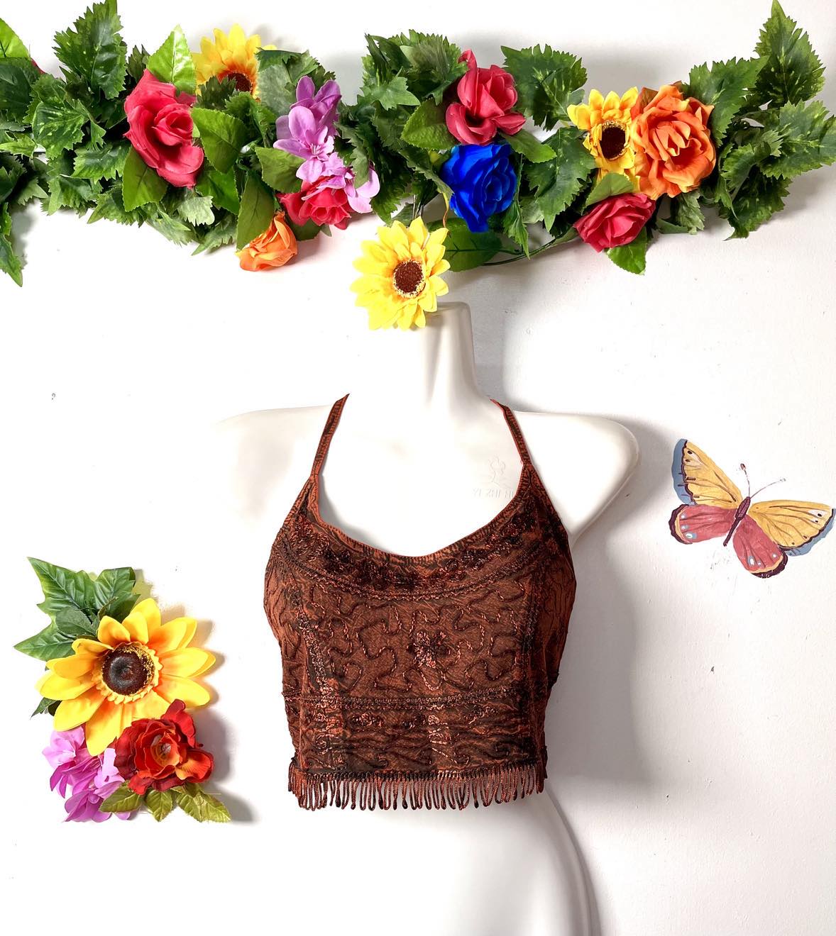 Indie Embroidered Crop Top